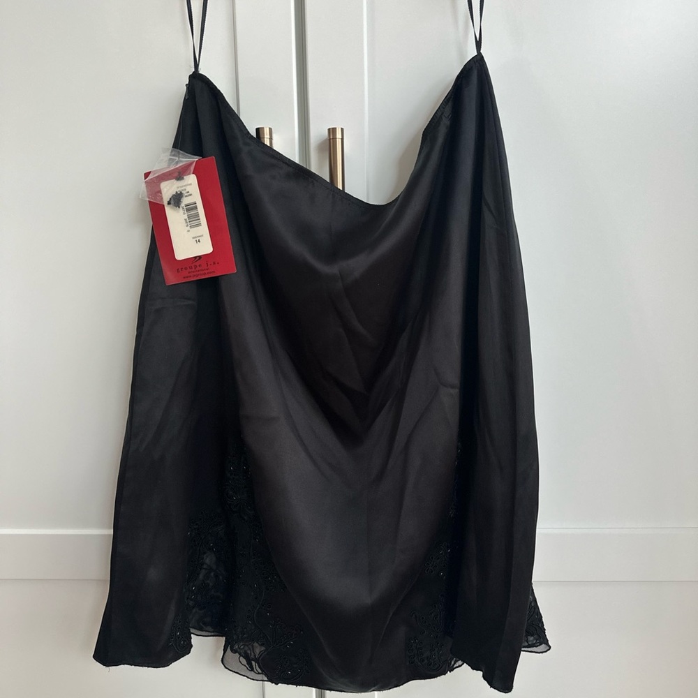 Elegant Black Women's silk skirt